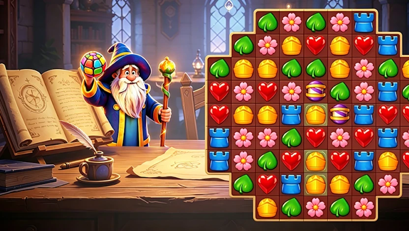 Royal Matcher Puzzle match-3 gem game banner